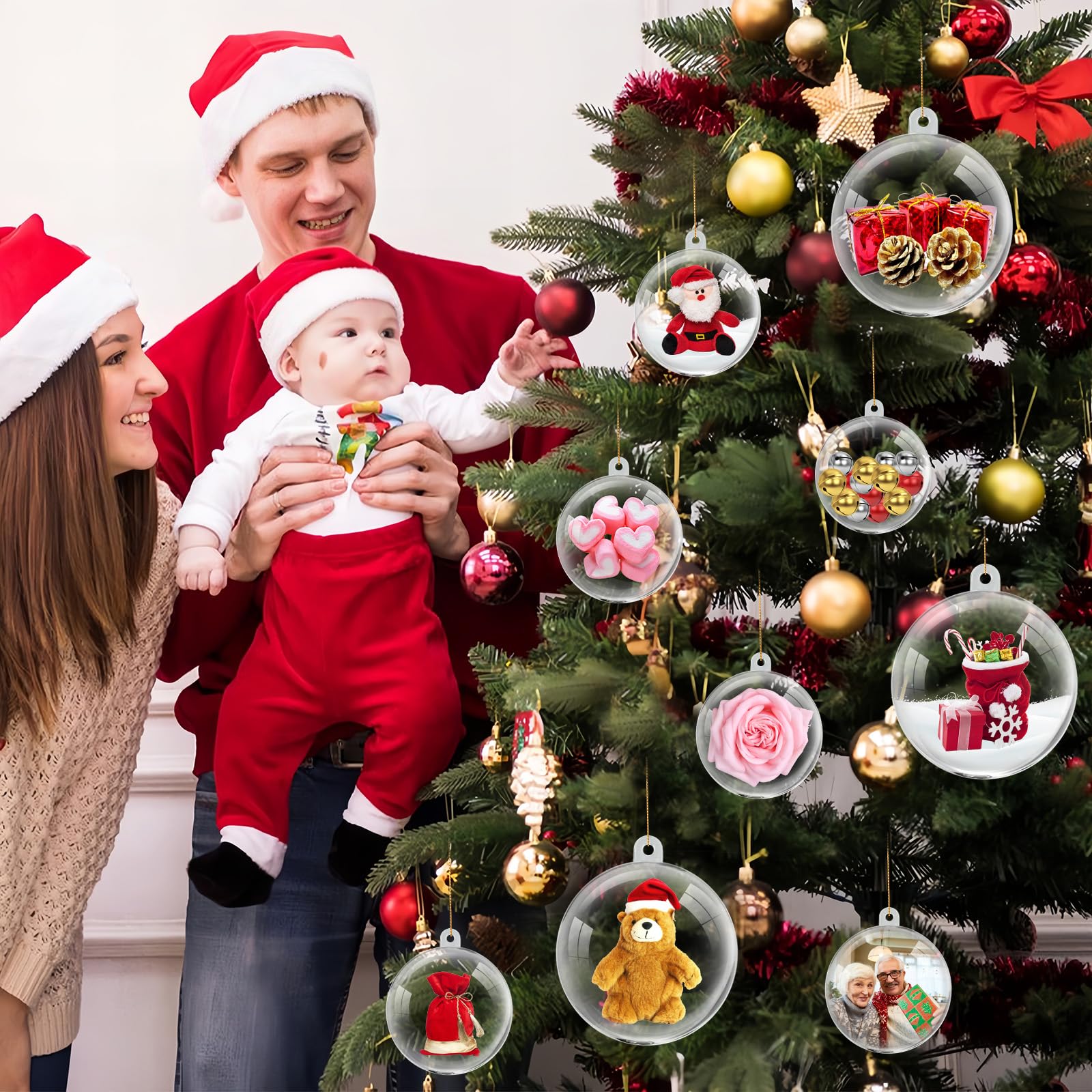 YONTINY 20pcs Christmas Clear Baubles - Image 4