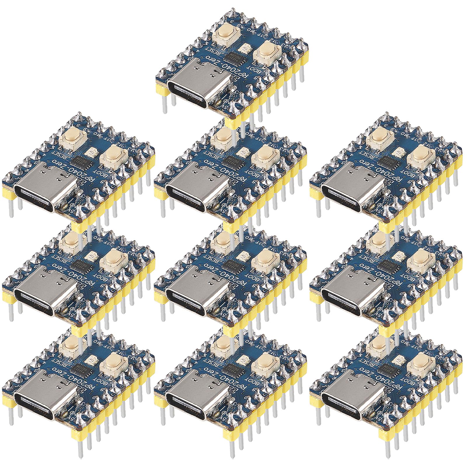 Placa de desarrollo RP2040-Zero USB-C compatible con Pico para proyectos electrónicos, lote de 10 7