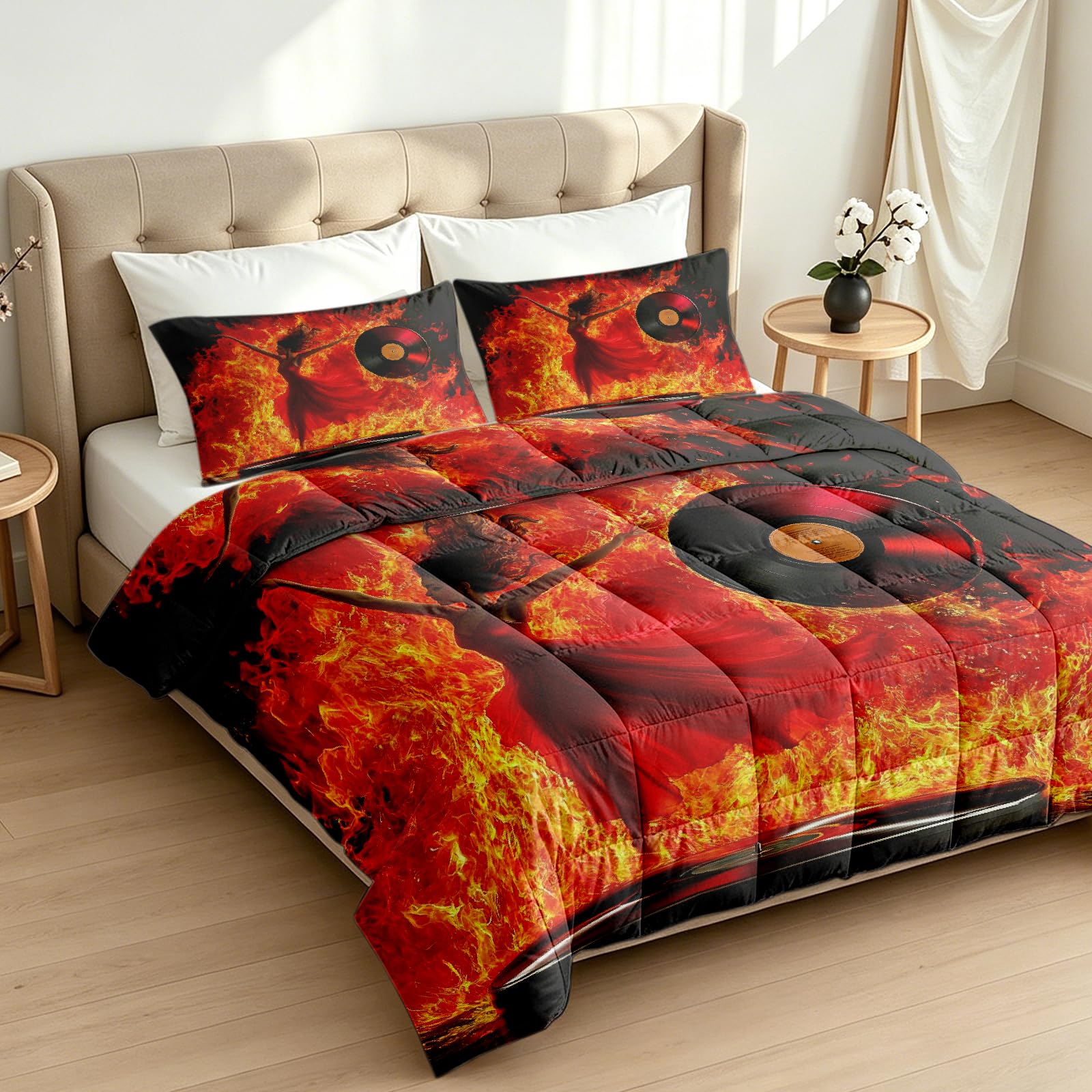 Juego de Funda nórdica Individual sin Funda para Todas Las Estaciones, 7.5 TOG, Modelo Flame Dancer