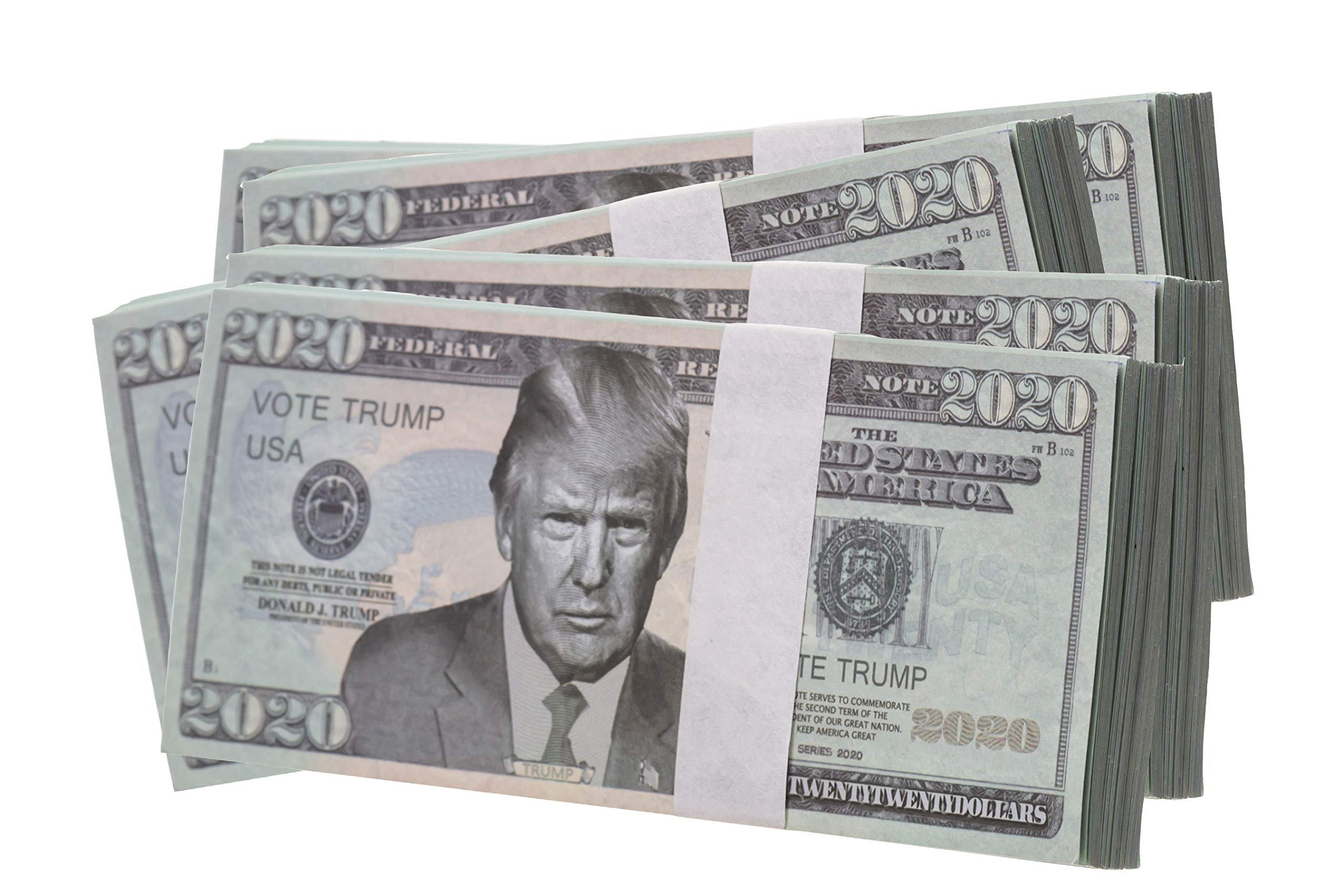 DTCOIN Donald Trump 2020 Re-Election Commemorative Presidential Dollar Bill - 500 Pack Limited Edition Novelty Money 2020 Bill