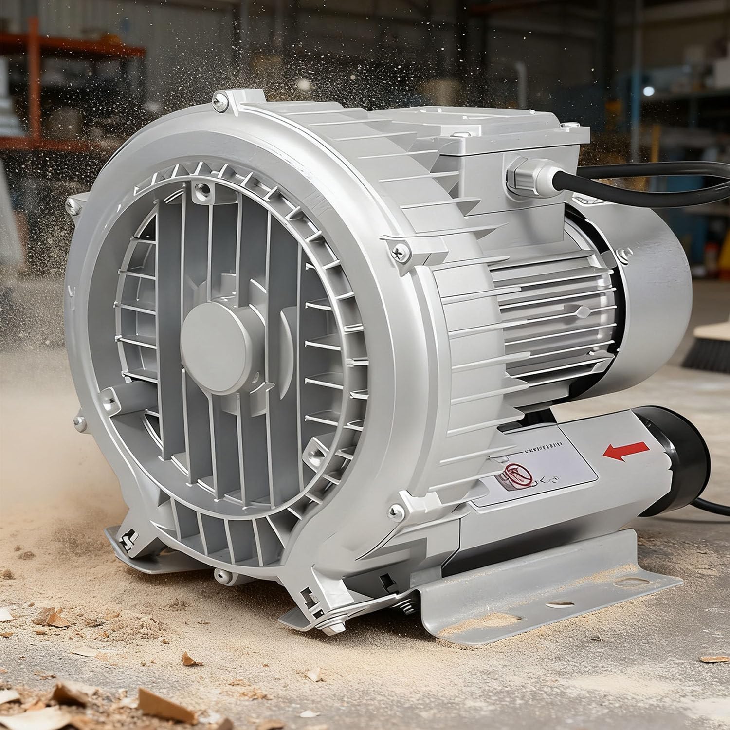 Moupeaktain 1500W 0.16Hp - 2.04Hp Regenerative Blower, 120W- Single Phase, High-Pressure Vortex Ring Blower, Industrial Vacuum Pump For Air Blowing Or Suction, For Fish Pond