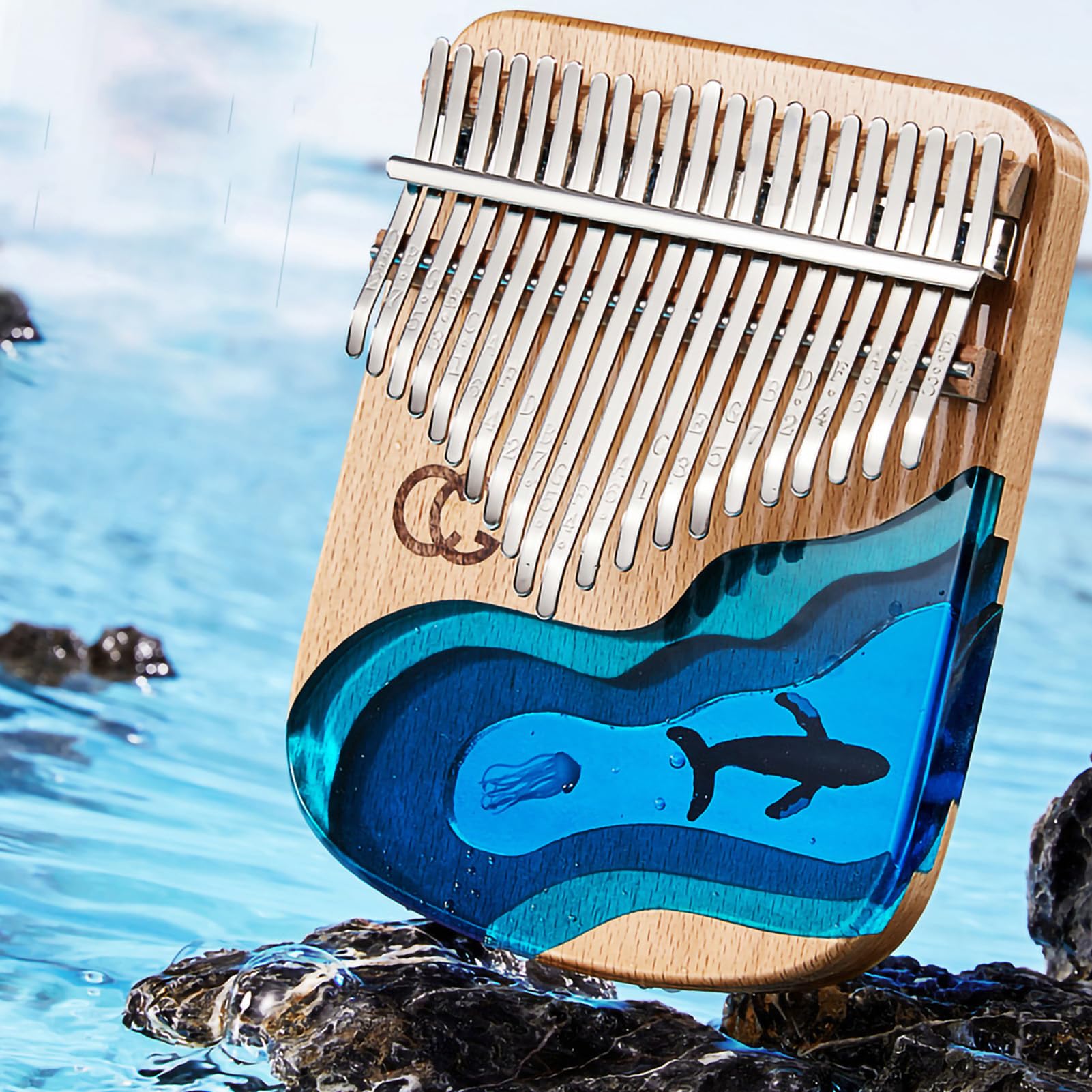 Piano De Pulgar, Piano De Pulgar Portátil, Múltiples Tonos, Mini Kalimba De Resina, Instrumento Musical Arrancado Con Los Dedos Para Niños, Adultos, Regalos Musicales De Navidad(17 ballena tonal)