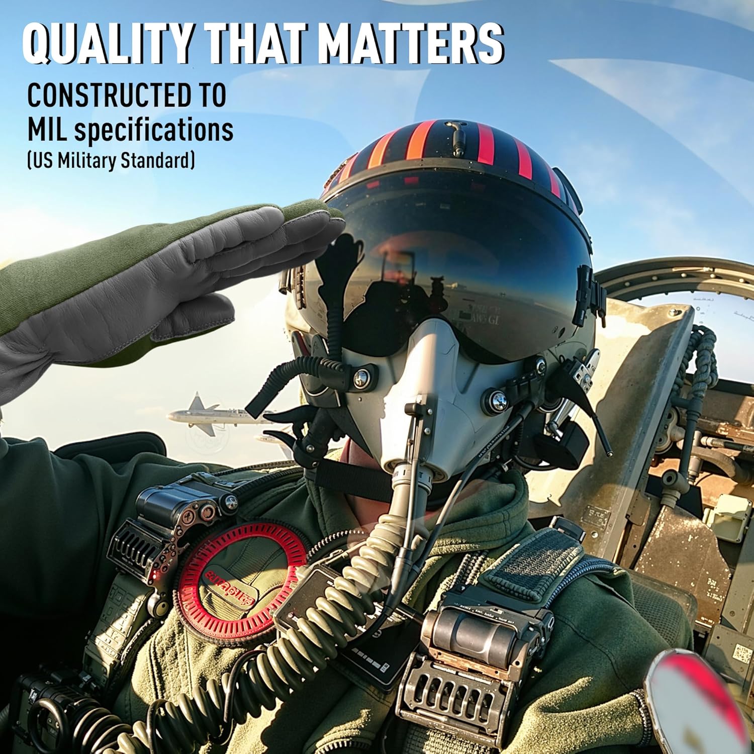 Nomex Summer Flight Gloves – Fire-Resistant Tactical Gloves for Pilots, Military, Law Enforcement & Mechanics - Image 5