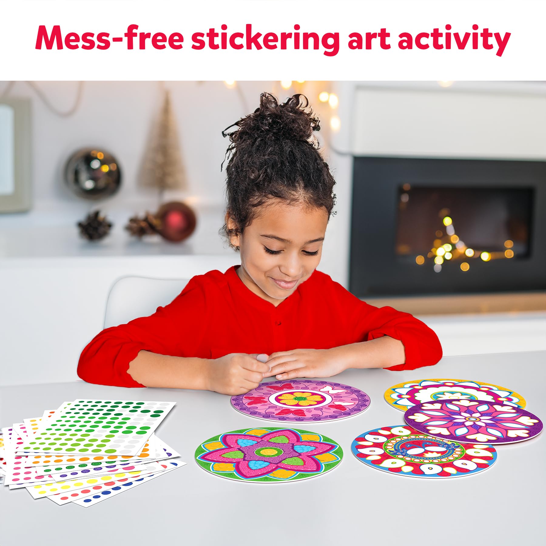 Skillmatics Dot It Sticker, Mandala Art, Mess-Free Fun for Kids 500+ Stickers, Craft Kits, DIY Activity, Travel Toys - Image 3