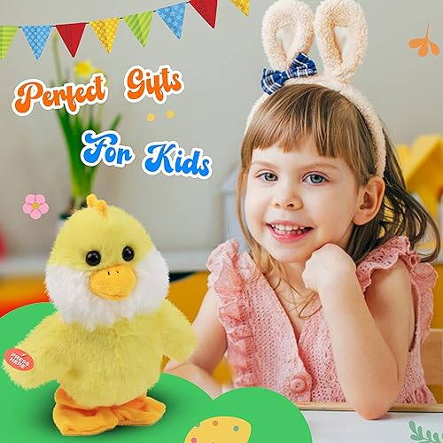 Miniatura 6 de Hopearl Juguete animado interactivo que habla y repite lo que dices, juguete animado interactivo eléctrico de peluche para niños pequeños, amarillo,