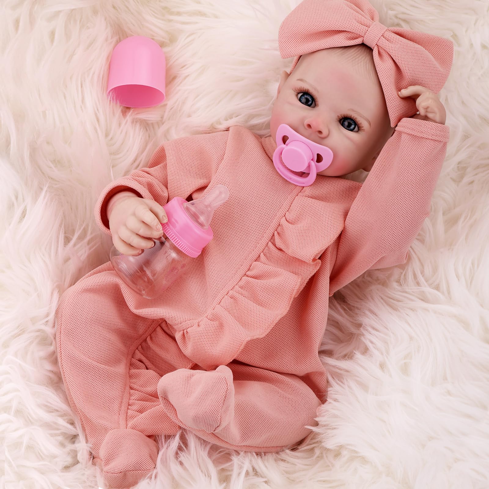 GAGAKU Bambola neonata reborn femmina, 45 cm bambole realistica bambola rinata con accessori