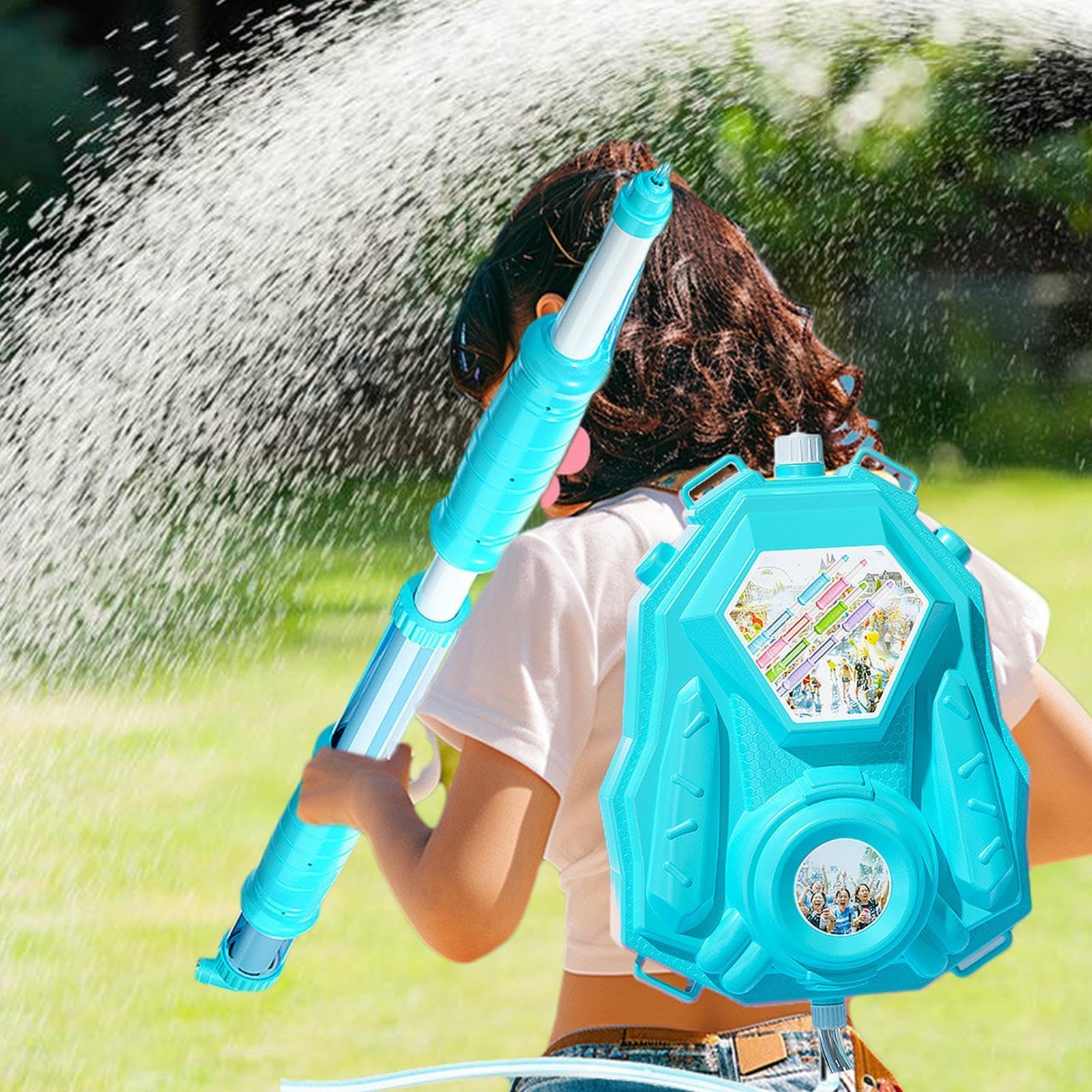 Giocattolo acquatico con serbatoio per zaino, giocattoli a spruzzo | per bambini - Giochi d'acqua da esterno estraibili Iniettore di giochi d'acqua | Divertenti giochi estivi all'aperto con