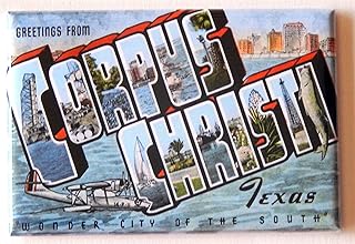 Greetings from Corpus Christi Texas Fridge Magnet Style A (1.75 x 2.75 inches)
