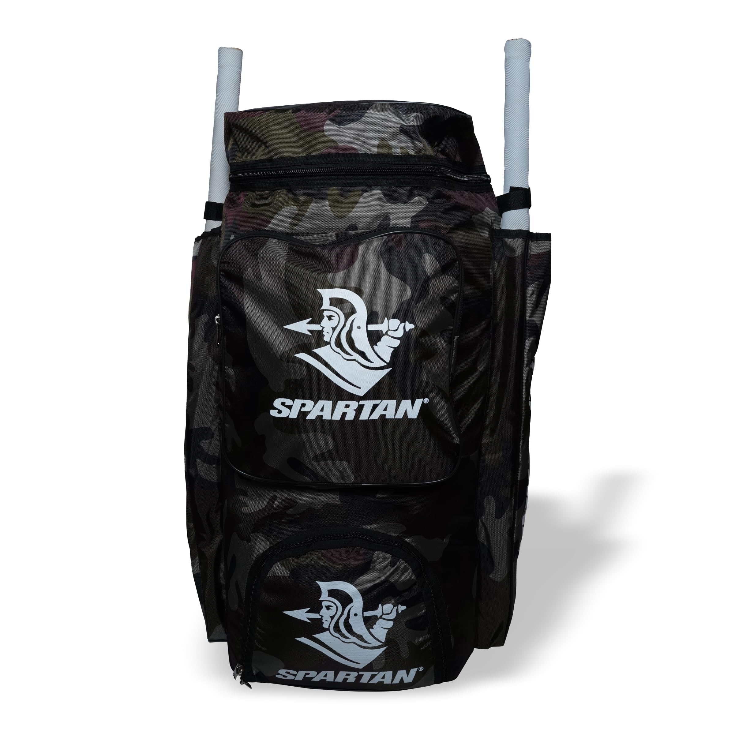 Double Bat Storage Spartan Cricket Kit Bag with Special Bat Holder On Two Side, Duffle Kit Bag, Backpack, Full Size with Shoulder Straps Light Weight Size:-73 X43 X 30 CMS (Camouflage Design)-image-40