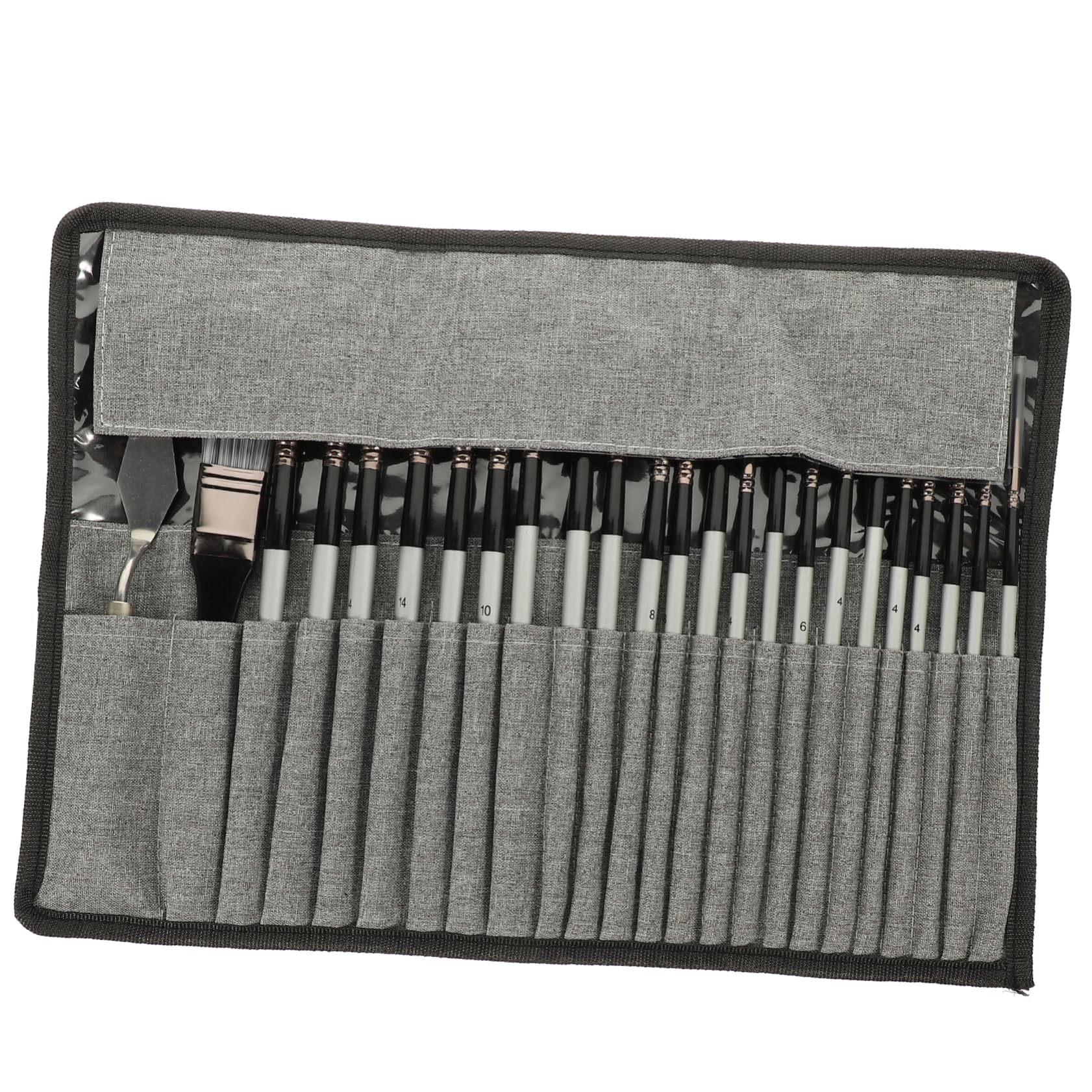 SEWACC Set de 24 Pinceles para Pintura Acrílica y Óleo Cerdas de Nylon y Mango de Madera, Multiusos y Seguros para Uso Prolongado, Adecuado para Pintura en Roca y Rostro