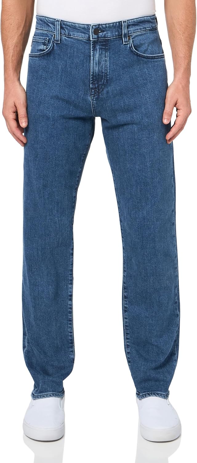 BOSS Mens Maine Regular Fit Stretch Denim Jeans