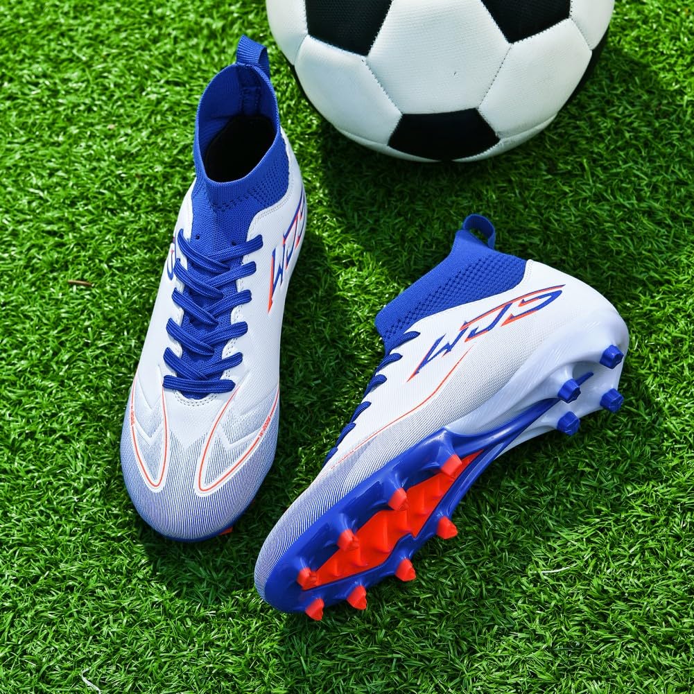 Scarpe da Calcio Uomo AG Scarpe da Calcio Professionali per Giovani Scarpe da Calcio per Allenamento all'aperto Scarpe da Calcio Alte Picchi da Partita in Erba Artificiale