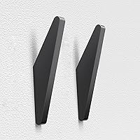 Vista 11 de Paquete de 2 ganchos de pared de madera de goma natural de 25 libras para colgar abrigos, toallas, sombreros, bolsos, bolsos, ganchos para abrigos