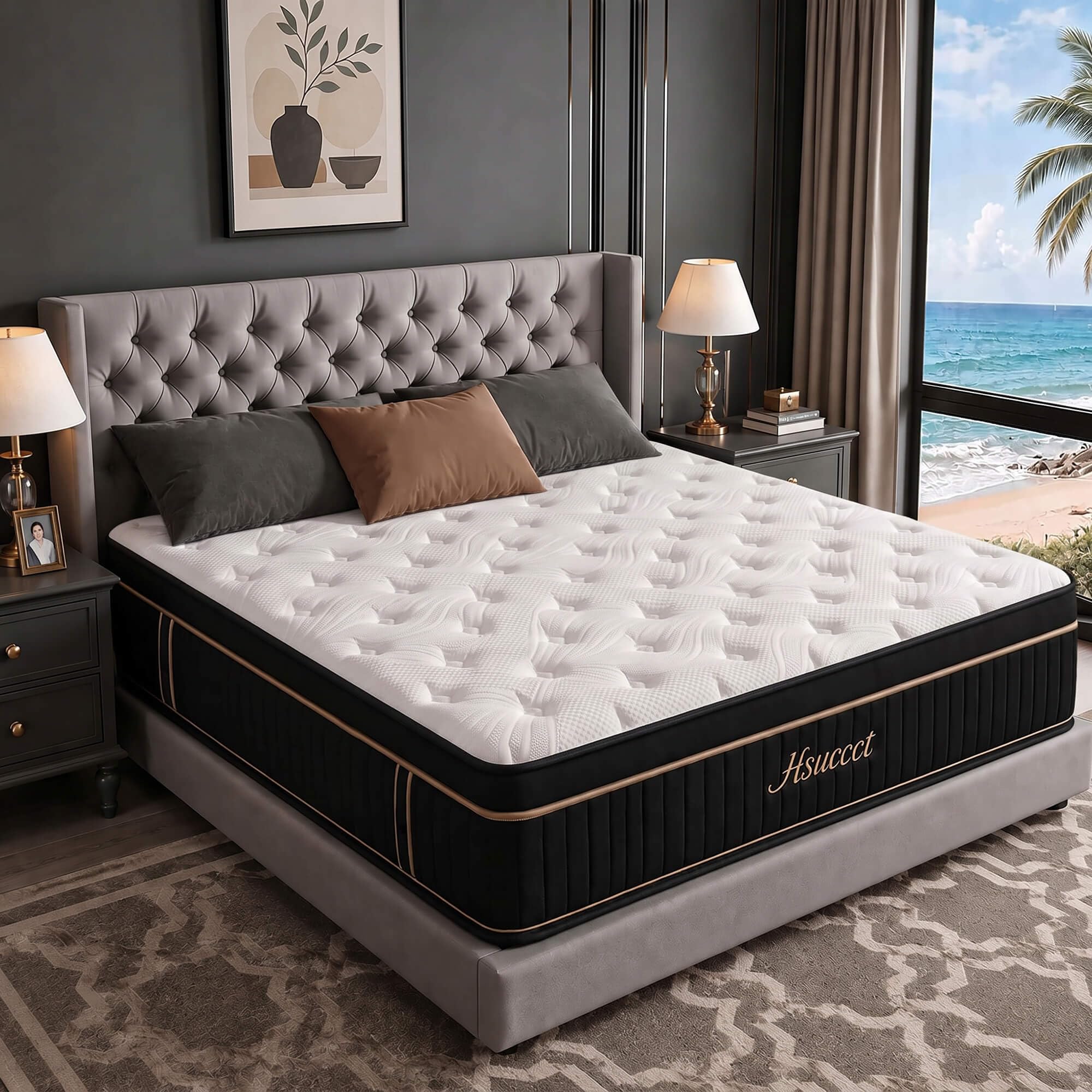 Amazon.com: King 12 Inch Hybrid Mattress in a Box, Medium Firm, 7
