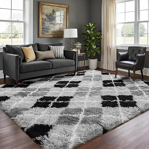 Vista 149 de JUNOVO - Alfombras de área ultra suaves de 3 x 5 pies, alfombras esponjosas para dormitorio, niños, niñas, bebés, sala de estar, suelo, cuarto