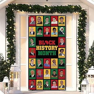 Black History Month Door Cover African American Holiday Art Posters Classroom Door Banner Photography School Home Porch Decoration