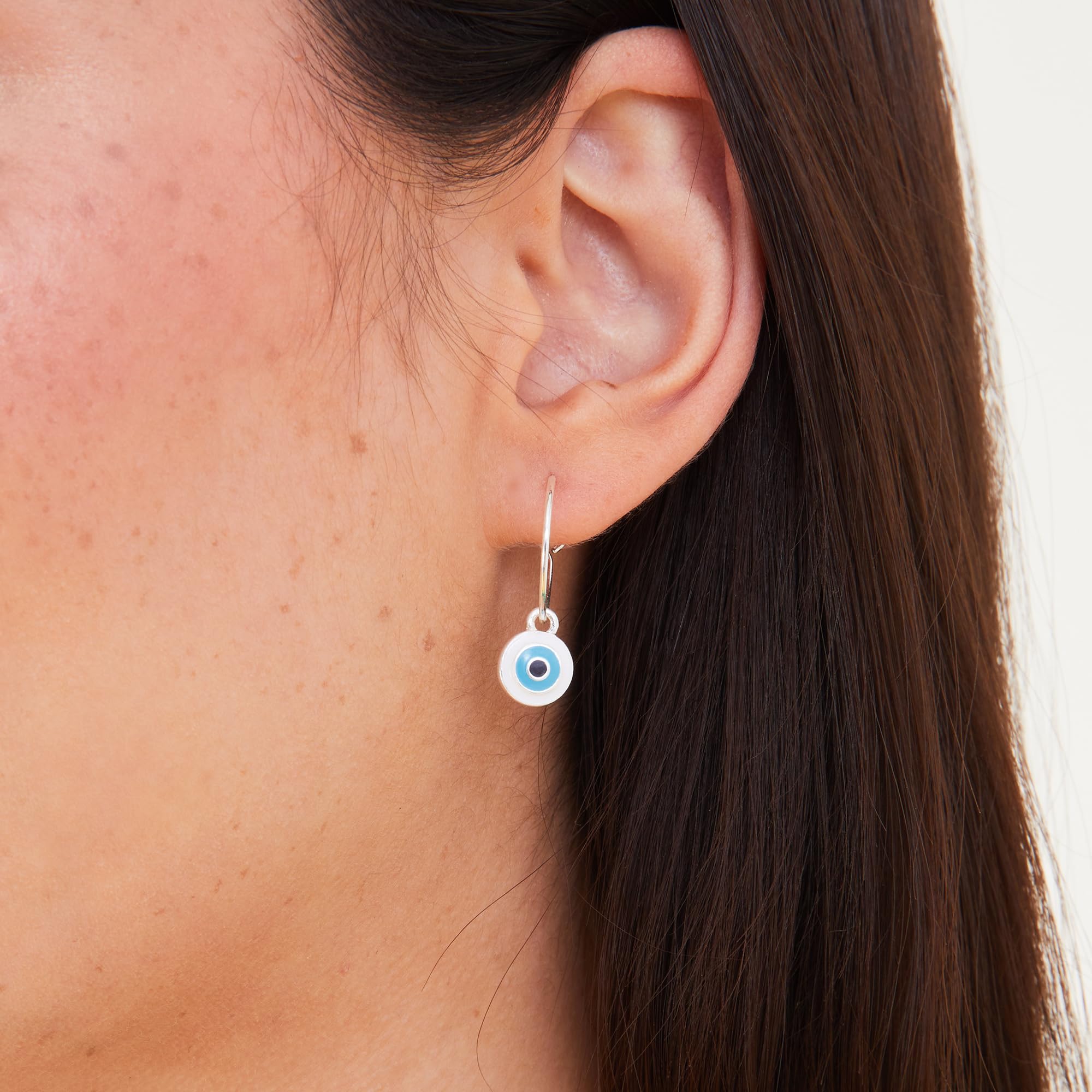 London Set Of 10 Stud And Evil Eye Hoop Earring