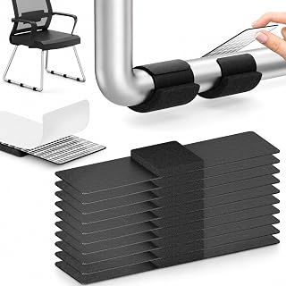 10 Pcs Sled Base Chair Floor Protectors Wrap Around Floor Savers Felt Chair Leg Floors Protectors Furniture Pads Furniture Feet Floors Protector for Sled Base Chairs Glides Savers Anti-Scratch