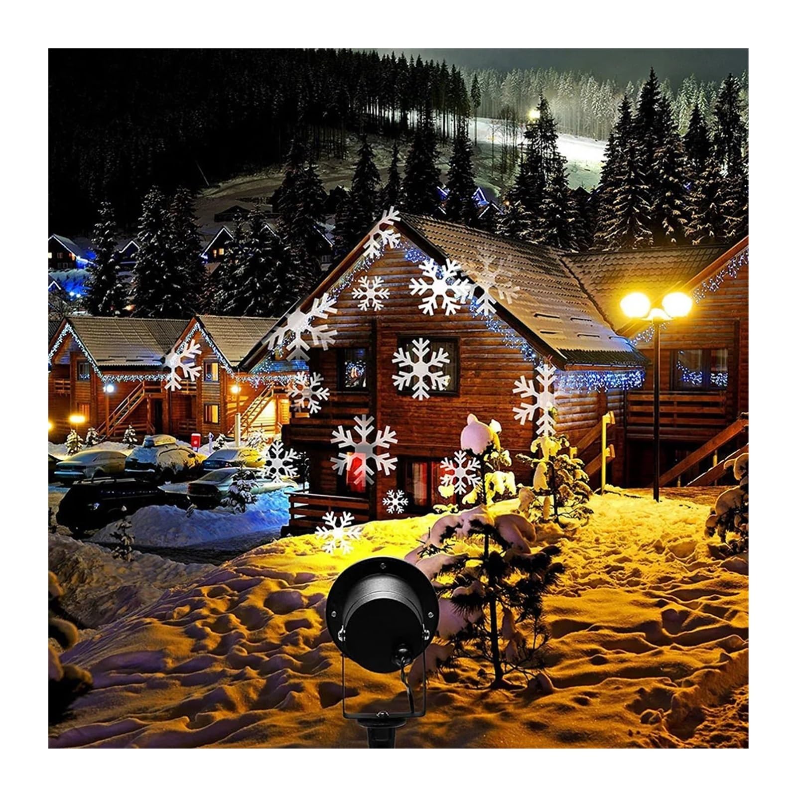 Projecteur Lumineux, projecteur holographique d'halloween, projecteur de Flocons de Noël extérieur, Lampes LED pour scène, Jardin, pelouse, aménagement paysager, lumières d'automne pour Hall