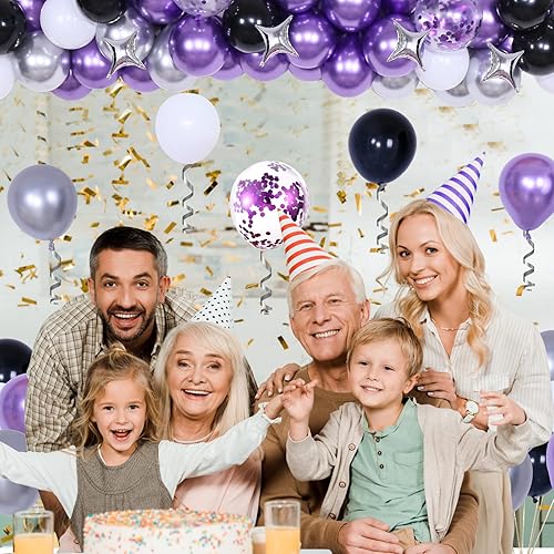 Miniatura 6 de Decoraciones de cumpleaños rojas y negras para hombres, mujeres, niños y niñas, suministros de fiesta de cumpleaños rojo y negro, globos rojos de