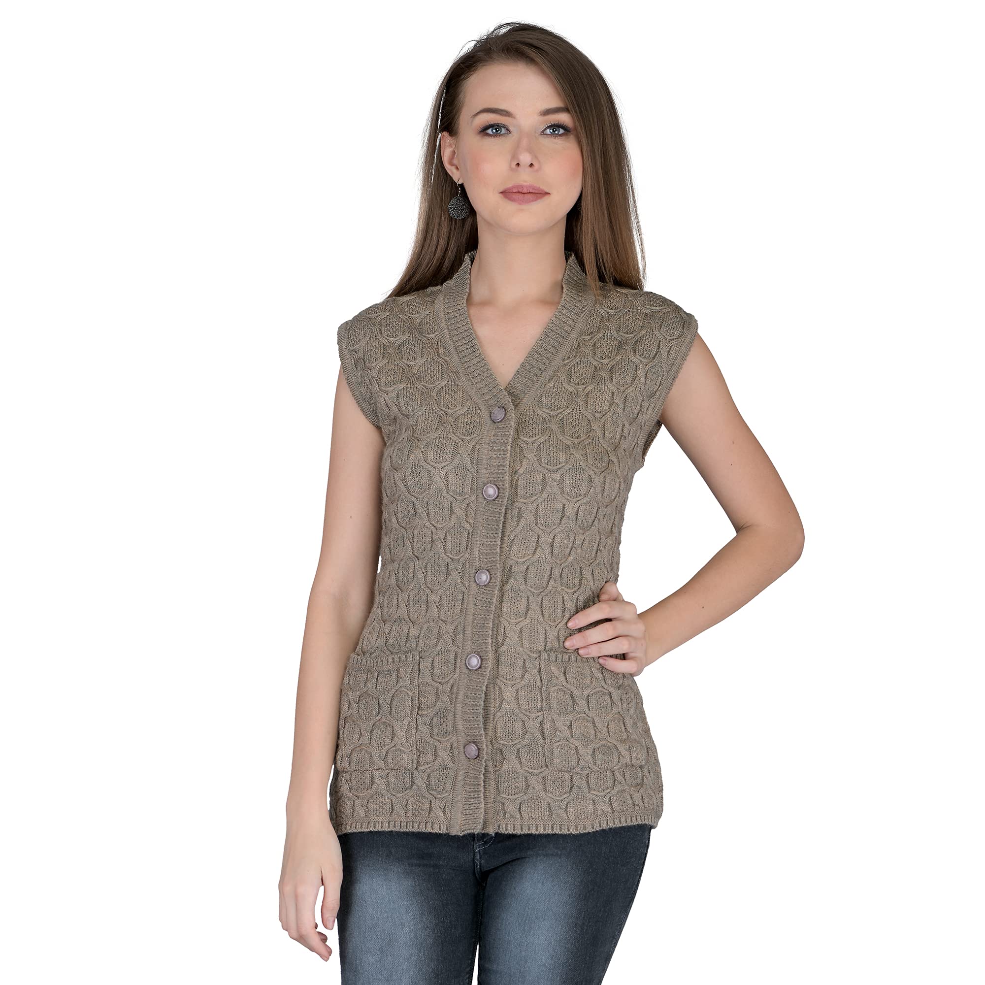 lady willington Women's Wool V-Neck Cardigan-picture-37