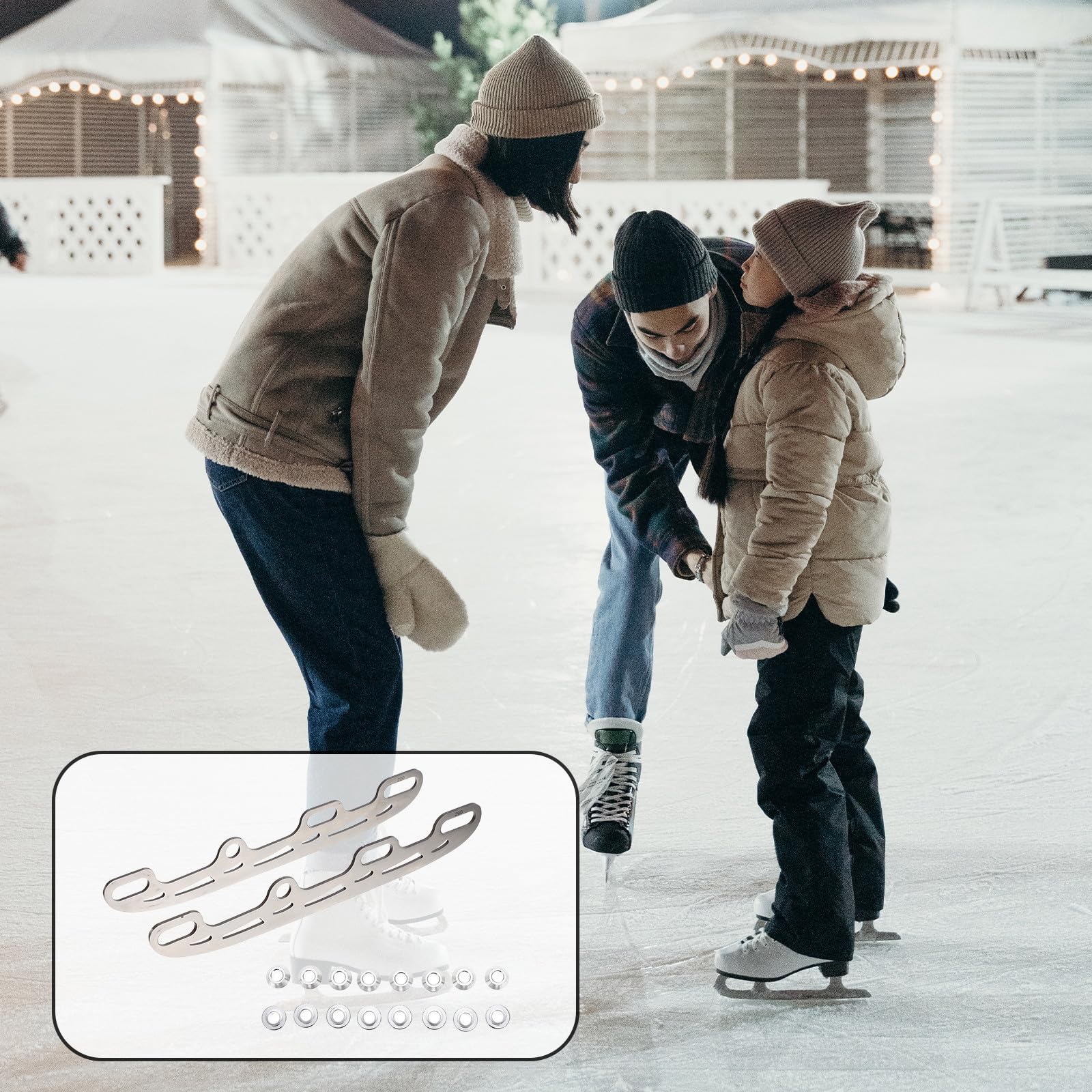 Lames de Patins de Rechange en Acier Inoxydable, Argenté 290 Mm