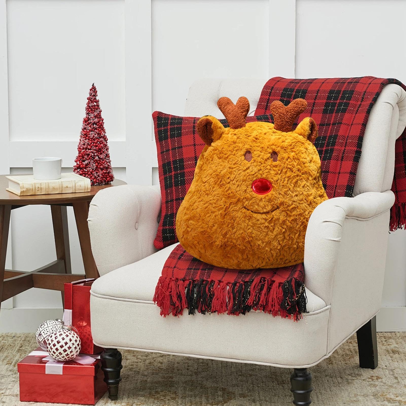 Oreiller en peluche Père Noël – Oreiller de Noël universel