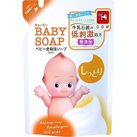 Amazon キューピー 全身ベビーソープ 泡タイプ つめかえ用350ml キユーピー ベビーソープ