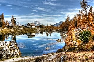 Mosaiko DEFECTIVE Product (Round Diamonds not Square) 16x24 inch Extra Large Diamond Painting Kit - 5D Full Drill Square DIY Nature Landscape Series: Mountain Lake