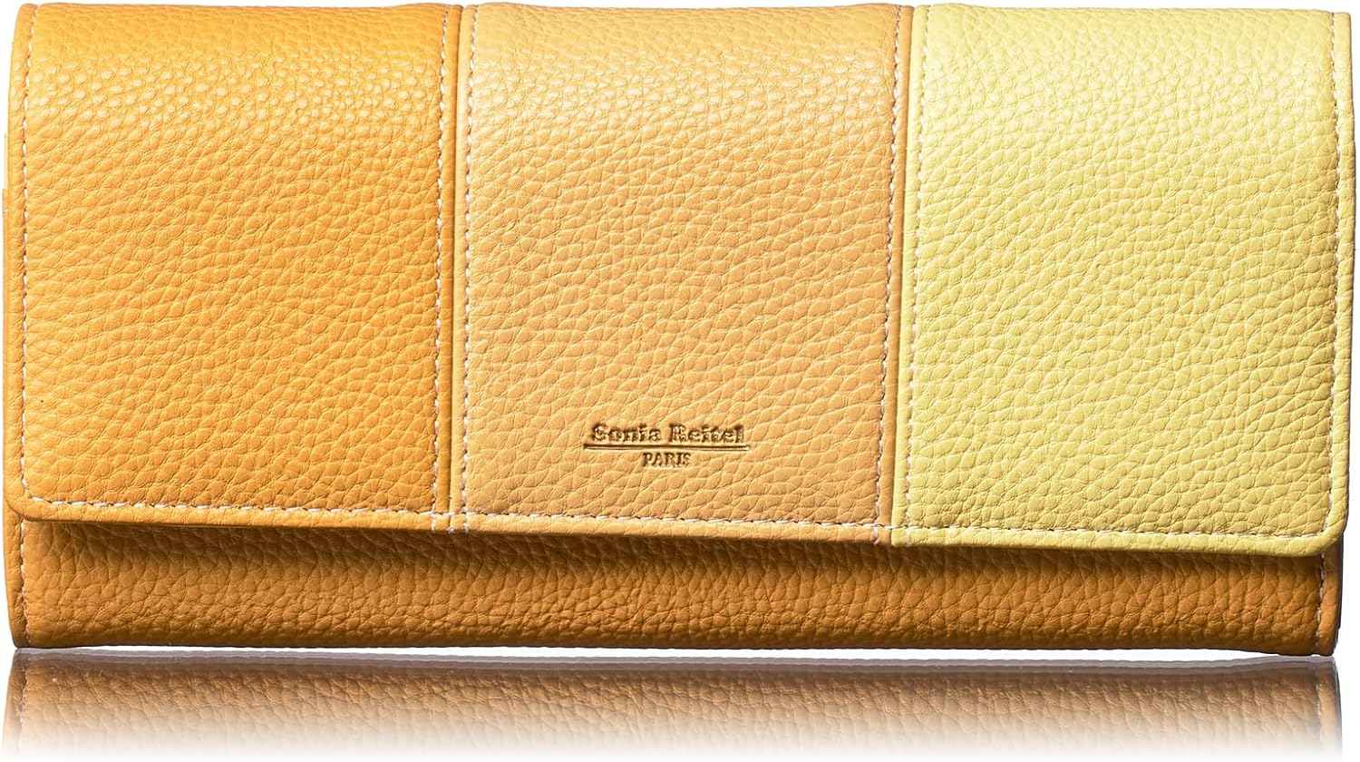 [SONIA REITEL] NEW 新色 財布 レディース 長財布 大容量 ブランド 縦型カード収納 ギフト箱入り 合成皮革 anan掲載商品（イエロー）