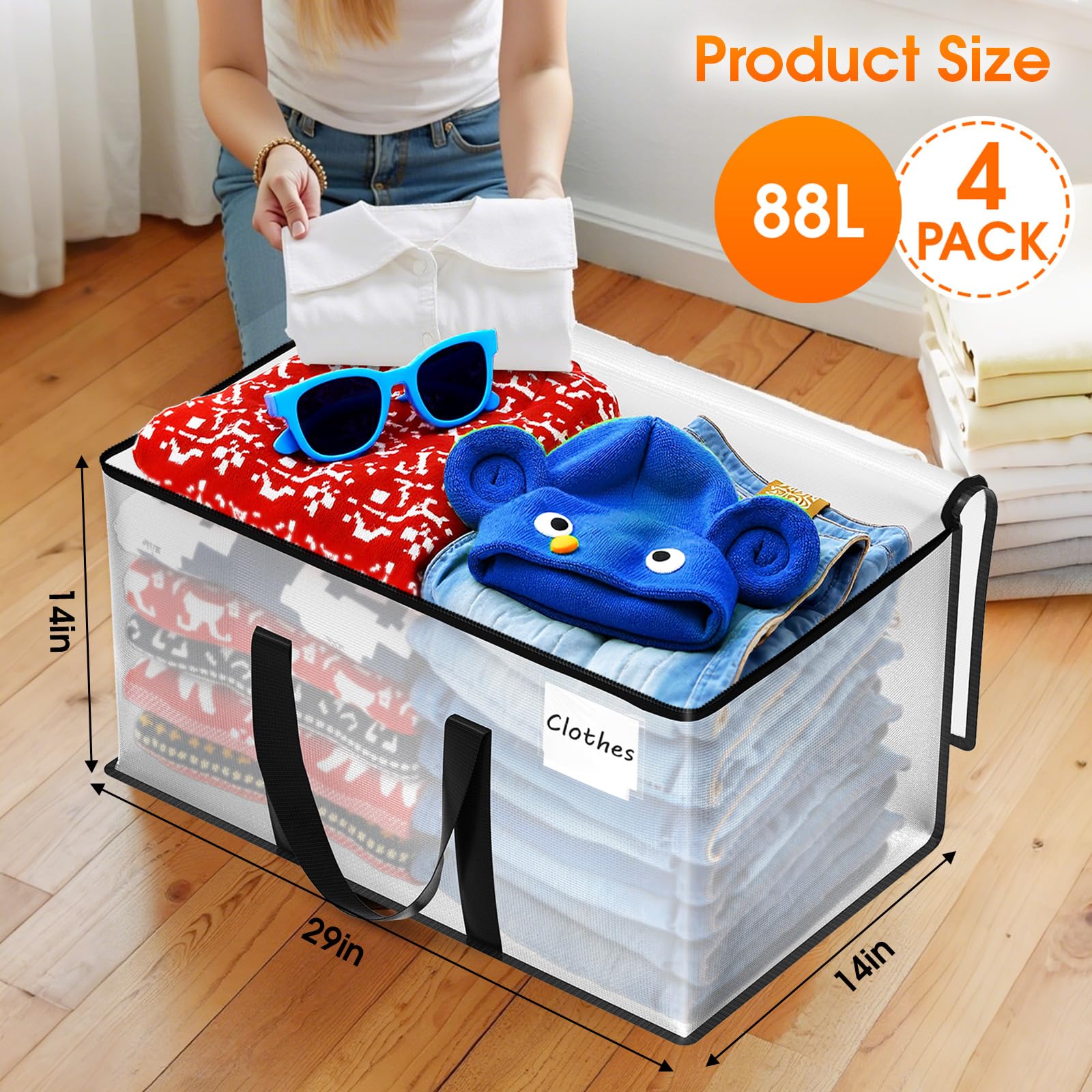 Fab totes Moving Bags Extra Heavy Duty Oversized Storage Bags with Reinforced Handle and Double Zippers,Moving Supplies Totes for Storage Packing Dorm Room Essentials Alternative to Moving Boxes