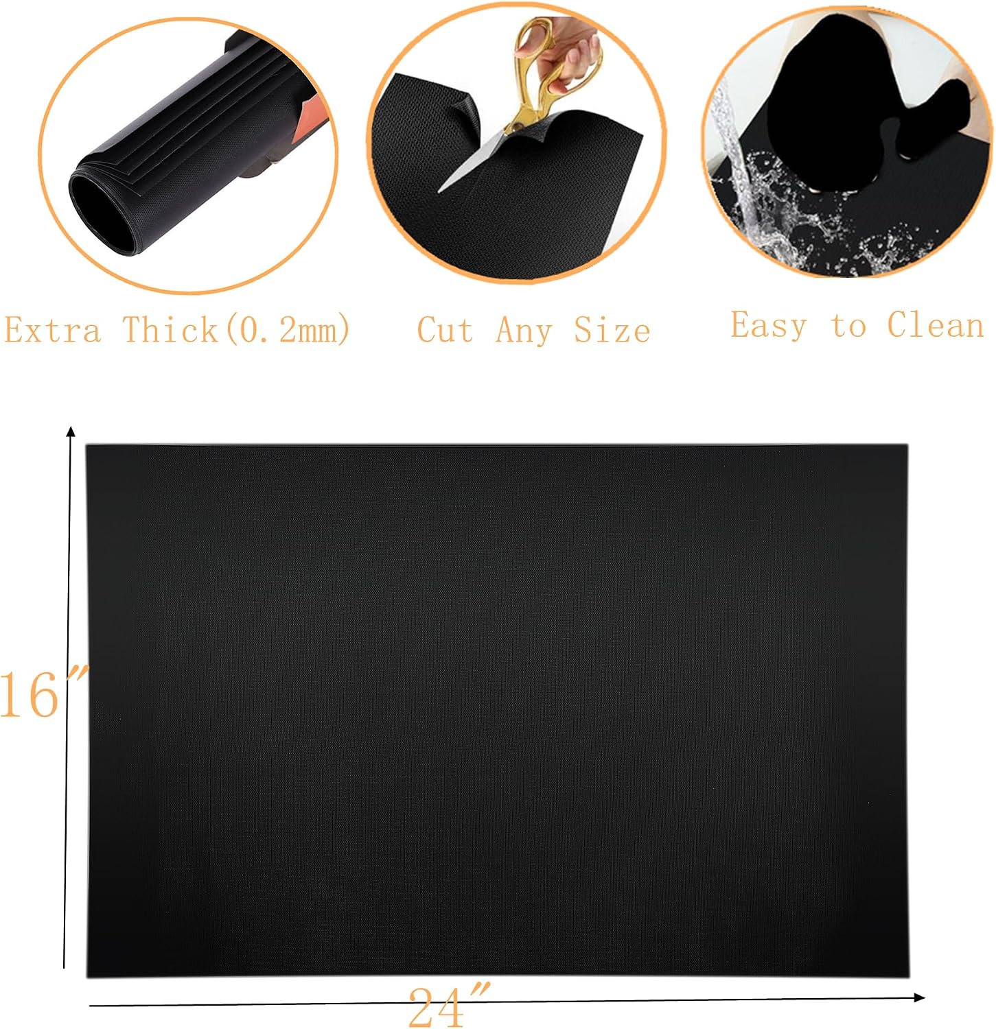 3 Pack Oven Liners for Bottom of Oven,Resuable Large Thick Heavy Duty Oven Mat Set,Non Stick Oven Mats for Bottom of Electric Oven Gas Oven Toaster Oven Microwave Grill,Free Heat Resistant Baking Mat