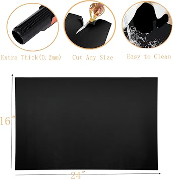 3 Pack Oven Liners for Bottom of Oven,Resuable Large Thick Heavy Duty Oven Mat Set,Non Stick Oven Mats for Bottom of Electric Oven Gas Oven Toaster Oven Microwave Grill,Free Heat Resistant Baking Mat