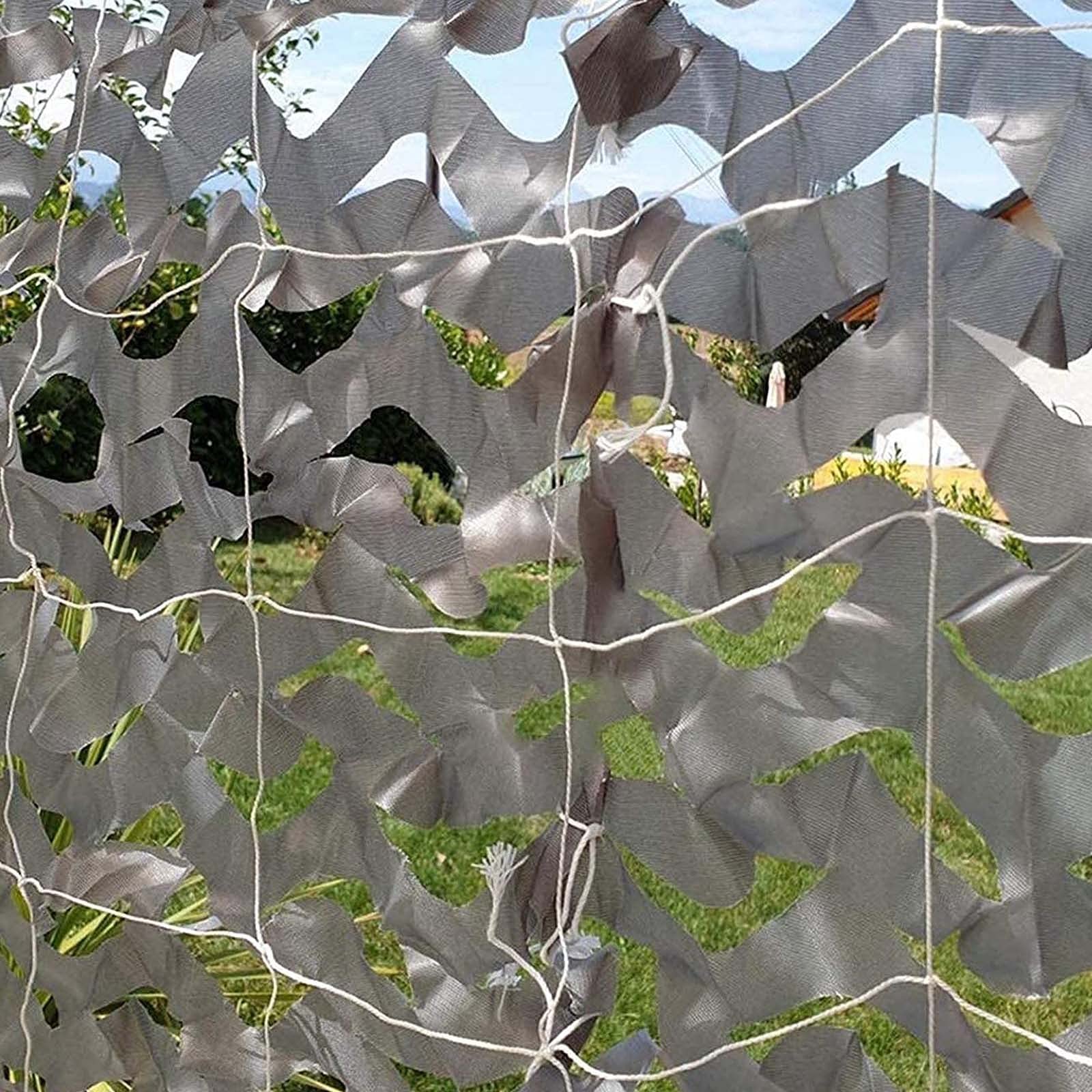 Tarnnetz Grau,Bundeswehr Verstärktes Camouflage Netz,Sonnensegel,Oxford Gewebe Tarnung Netz,Garten Pergola Sonnenschutznetz,Tarnnetz Sichtschutz,Für Camping Jagd Dekoration,Grey-4x5m(13.1*16.4ft)