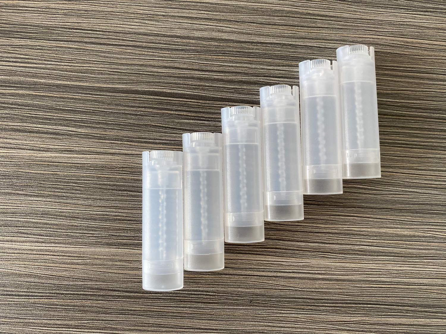 5ml Oval Lip Balm Tubes,100PCS Plastic Empty Oval Oval Deodorant Containers Lip Gloss Container Holder With Caps(Frost Clear)