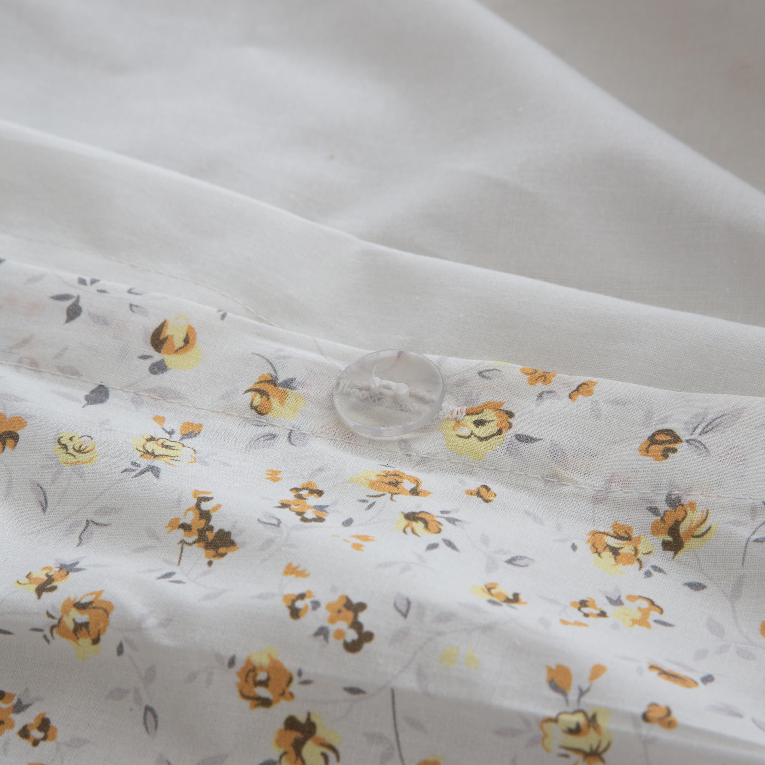 COTTON ARTean Funda Nórdica Cama 150 Algodón NANSA Beige Botones