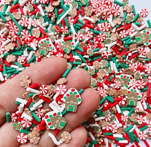 Miniatura 2 de EHOPE Rebanadas de Navidad, chispas de resina falsas, chispas de caramelo falso, chispas de arcilla, chispas de polímero, rebanadas de arcilla