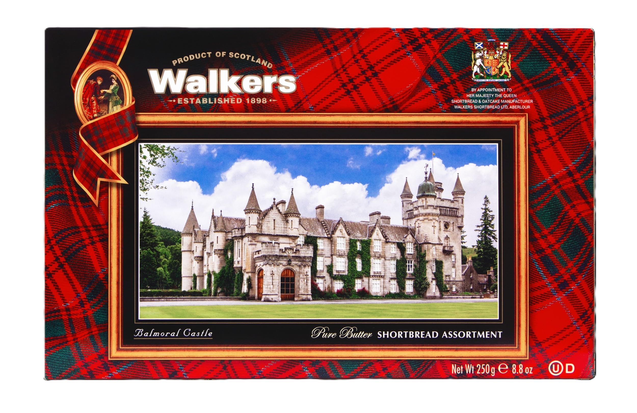 Walker's Shortbread Balmoral – Traditional All-Butter Scottish Shortbread Biscuits (250g)