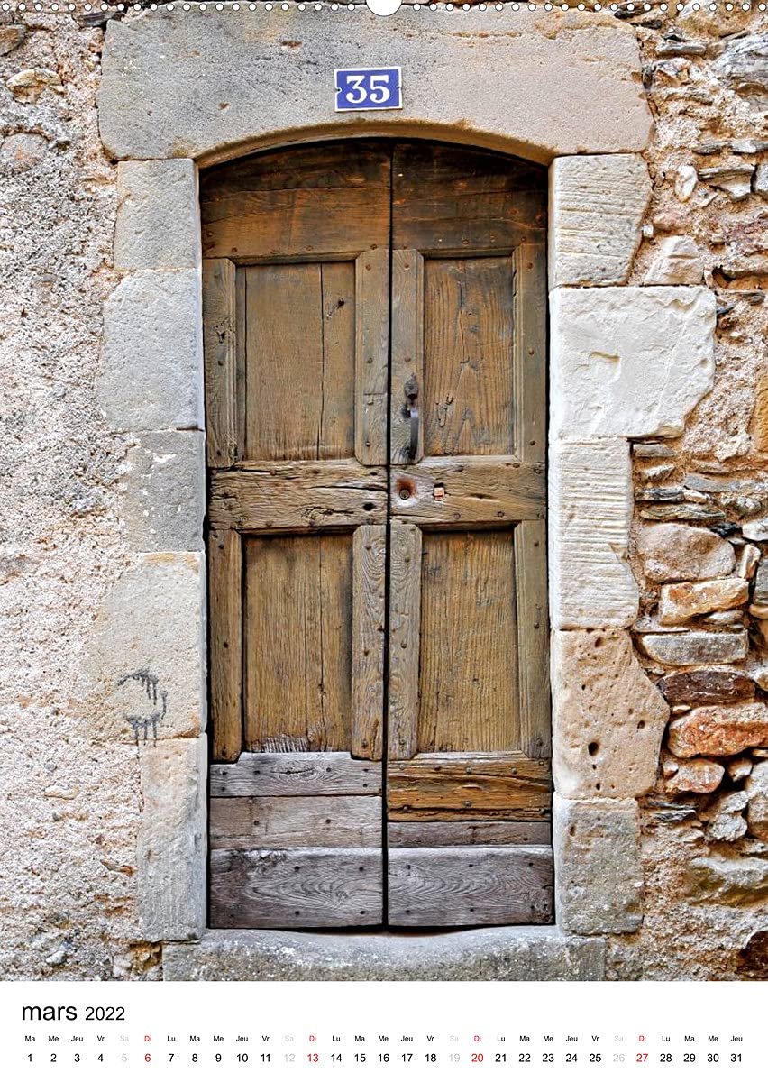Portes de l'Aveyron (Premium, hochwertiger DIN A2 Wandkalender 2022, Kunstdruck in Hochglanz): Les portes des maisons aveyronnaises (Calendrier mensuel, 14 Pages )