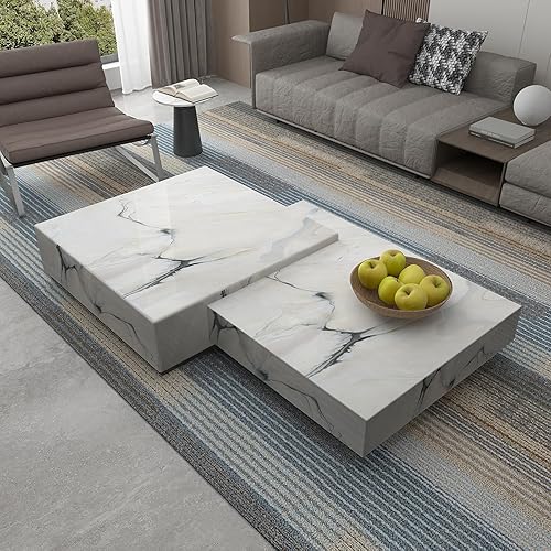 Miniatura 6 de Bumoo Papel tapiz moderno de mármol blanco de 16 x 236 pulgadas, papel de contacto brillante de granito, blanco y negro, extraíble, impermeable,