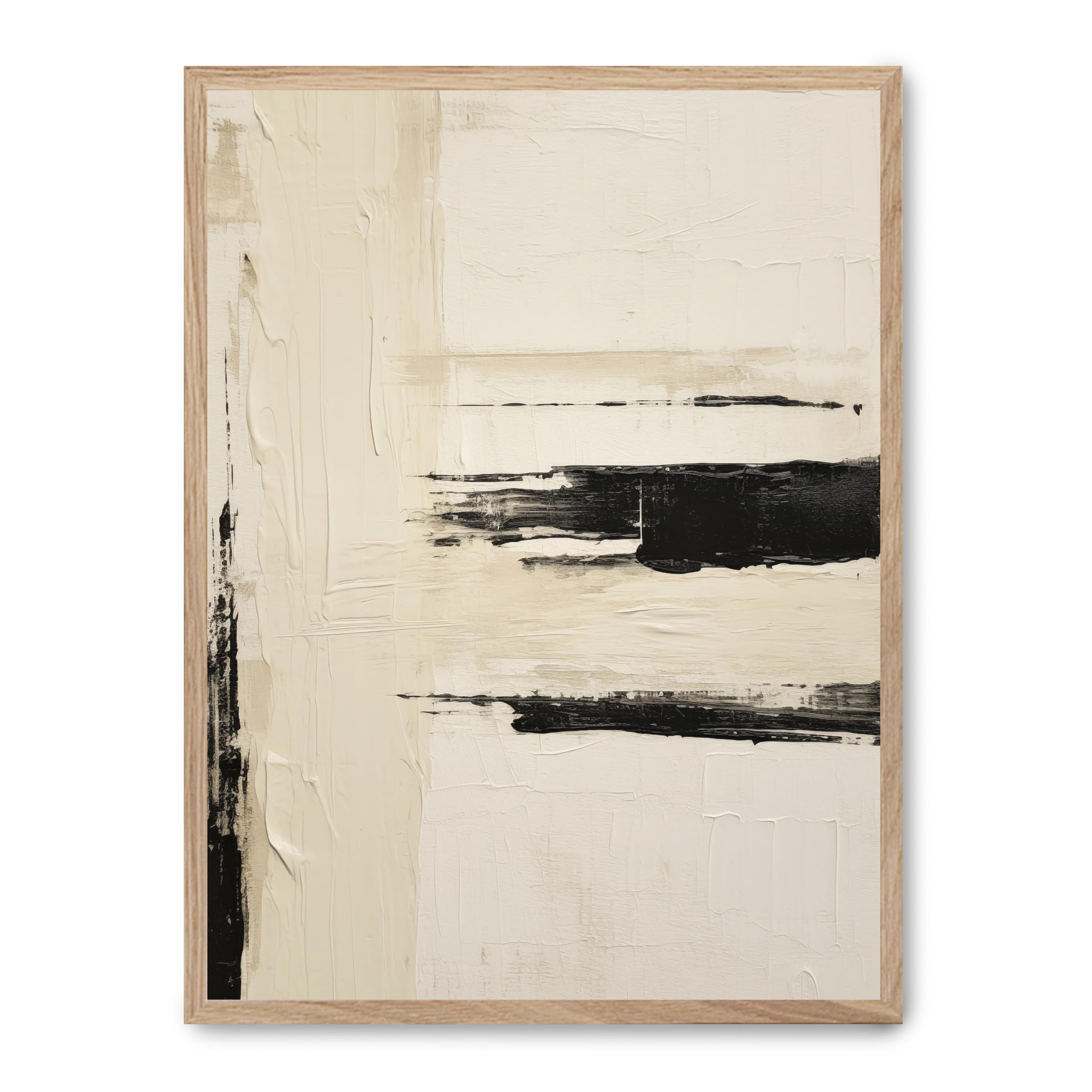 Cuadro art with black lines iv tableau noir et blanc moderne FASE5