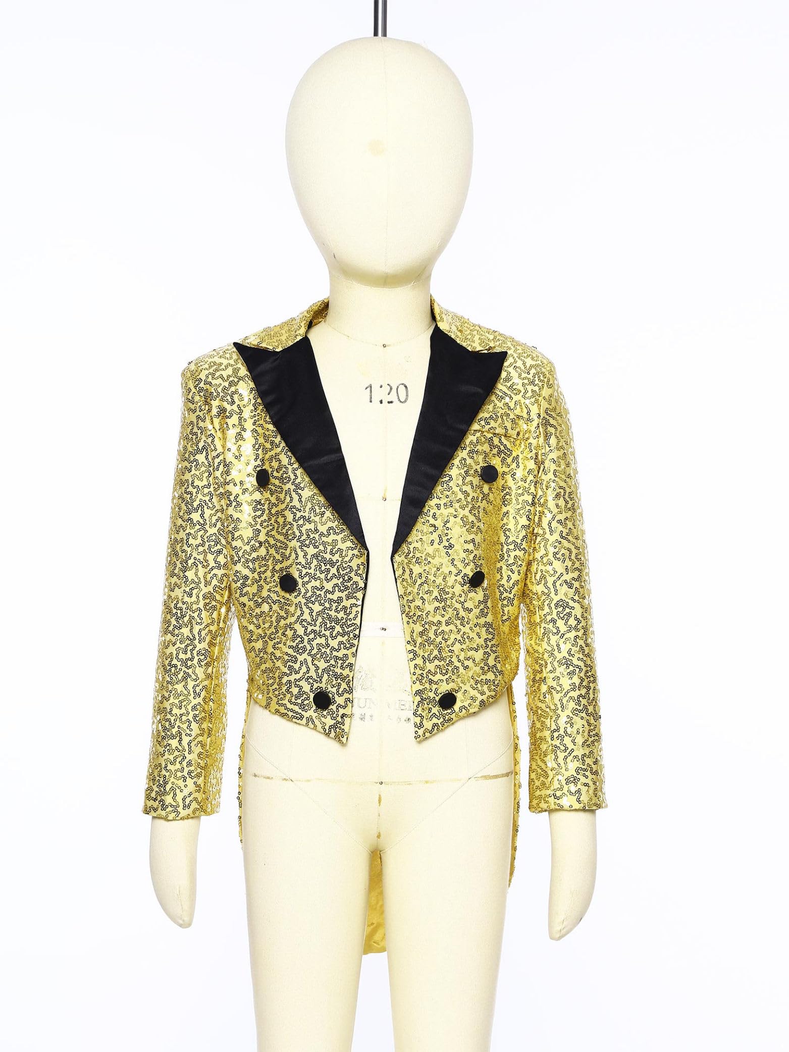 Veste de Costume Paillette Enfant Garçon Manteau Veste Smoking Mariage Soirée