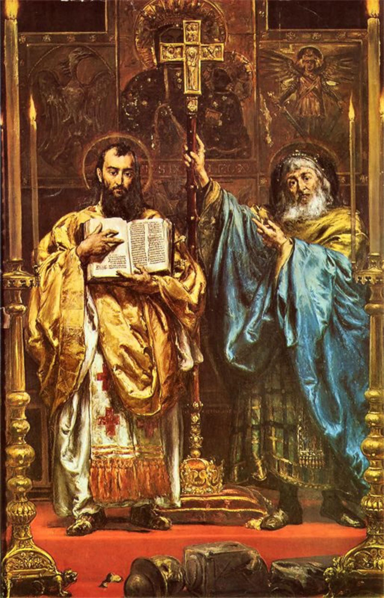 SERENDIPITP Aesthetic Poster Photo Wall Print Retro Picture Saints Cyril and Methodius Jan Matejko Modern Wall Artwork for Home Decor 60x90cm