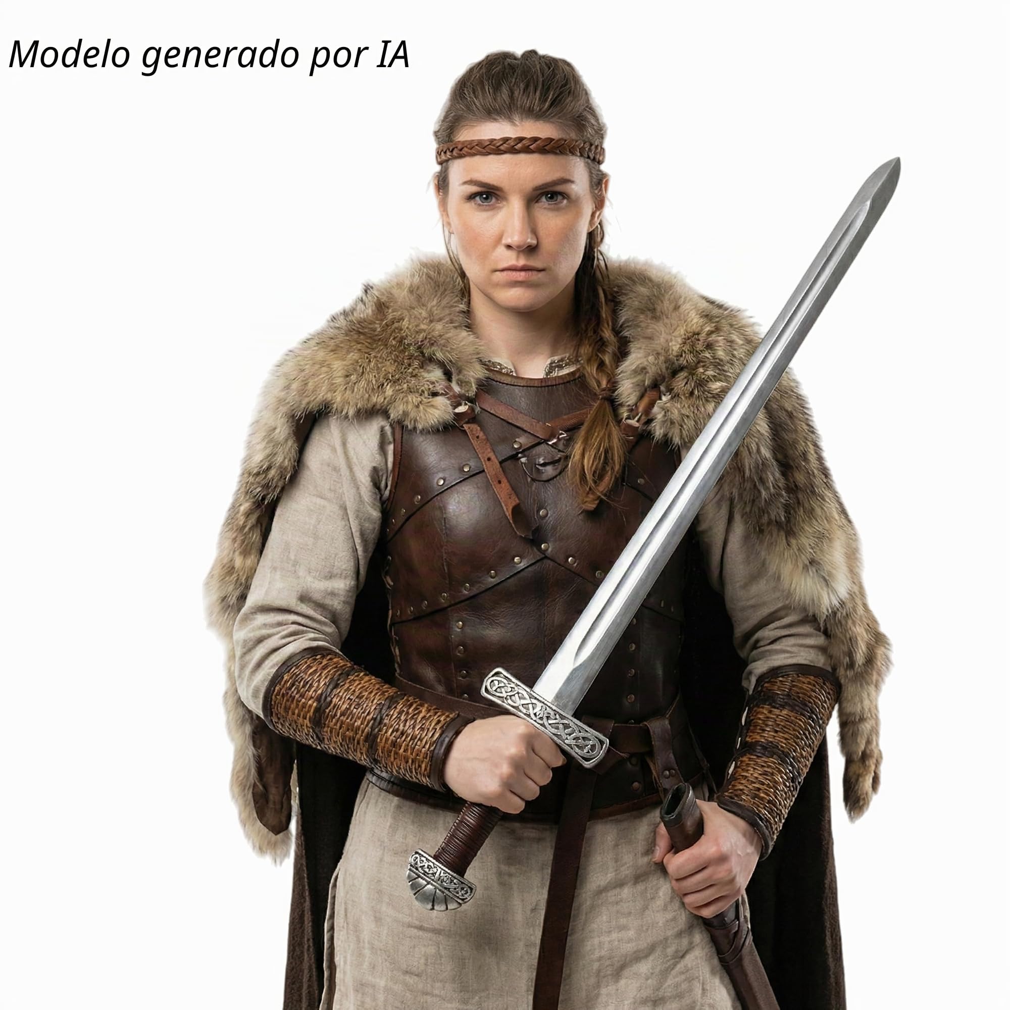 LOOYAR Vikings Edad Media Espada Medieval de Espuma de Poliuretano para Arma de Berserker Caballero Guerrero, Disfraz de Batalla de Halloween Cosplay Larp Recreaciones