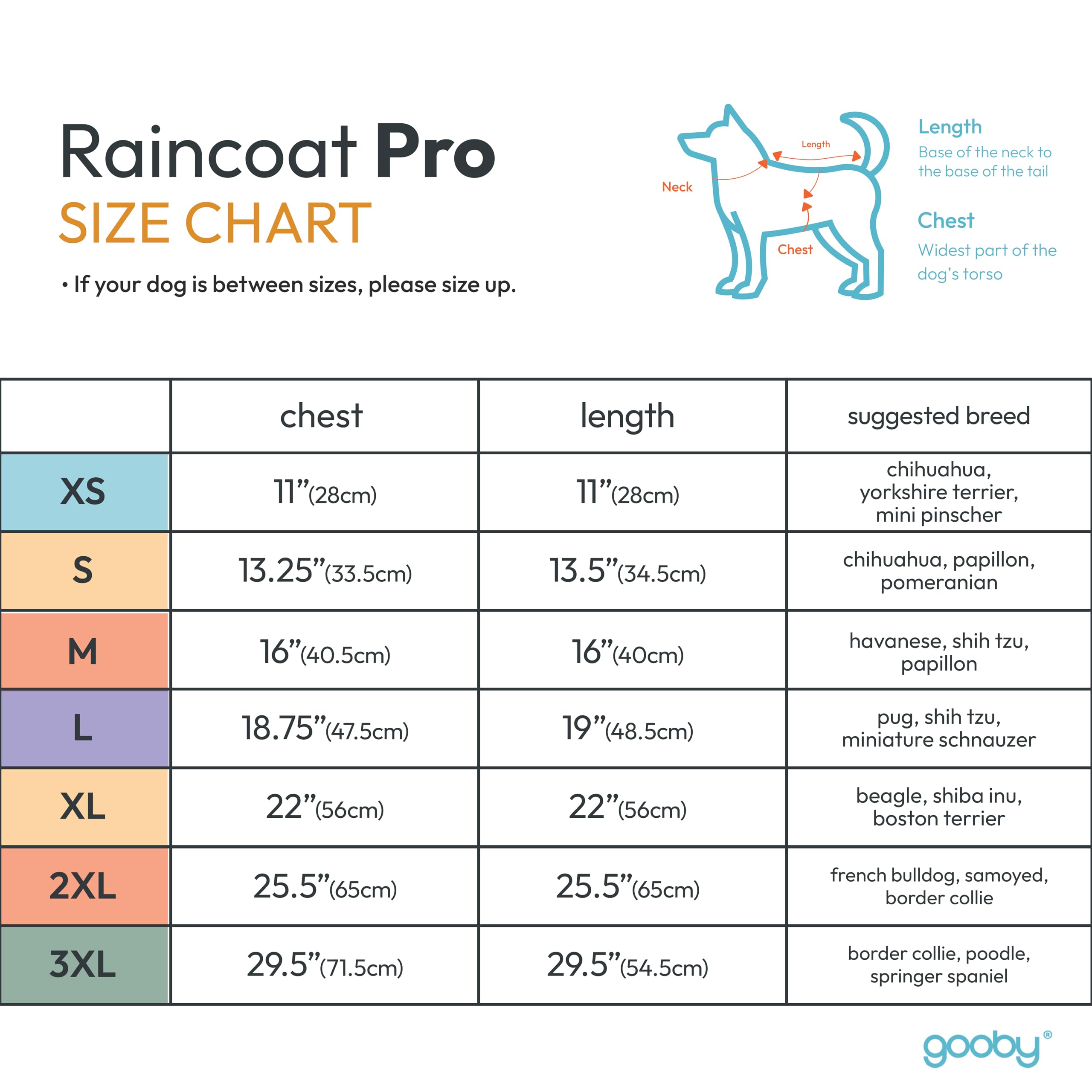 Gooby Chubasquero para perros V2 – Poncho impermeable con dos anillos en D – Chaqueta impermeable para perros pequeños y medianos