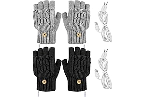 USB Heated Gloves Fingerless for Extended Warmth