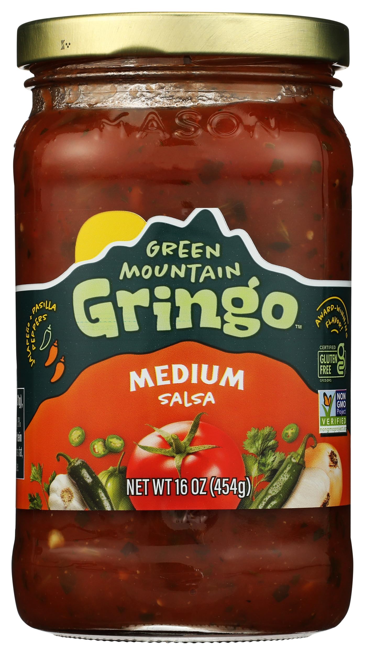 Green Mountain Gringo, Medium Salsa, 16 oz