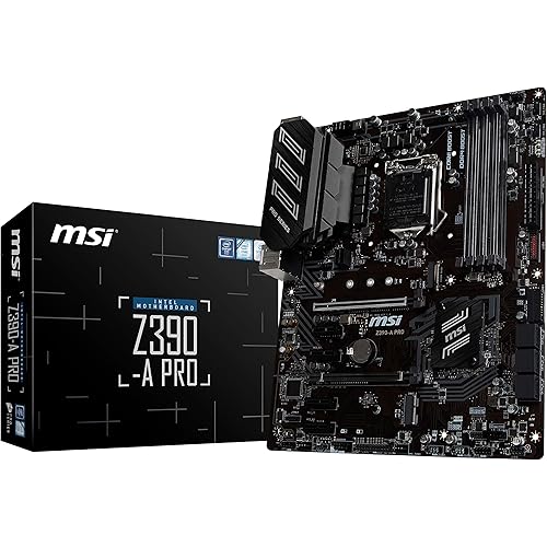 MSI Z390-A PRO LGA1151 (Intel 8th and 9th Gen) M.2 USB 3.1 Gen 2 DDR4 HDMI DP CFX Dual Gigabit LAN ATX Z390 Gaming Motherboard