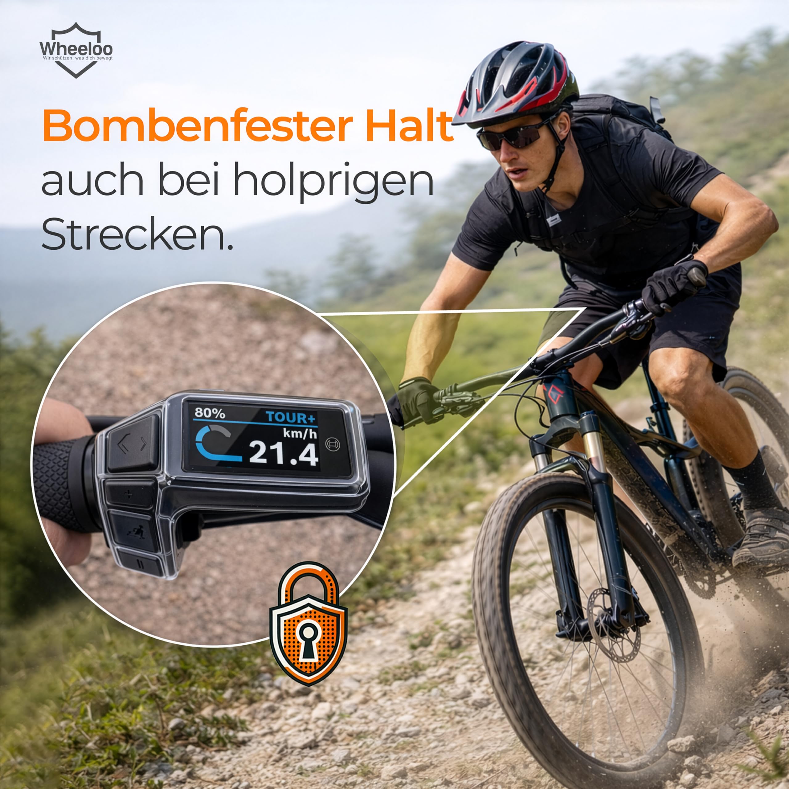 Schutzhülle für Bosch Purion 200 I wasserdicht & transparent I Ebike Display Schutz gegen Kratzer & Wasser I E-Bike Monitor Displayschutz I Fahrrad Computer Abdeckung I E Bike Zubehör WHEELOO