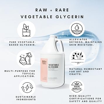 Raw Plus Rare Food Grade Vegetable Glycerin 1 Gallon